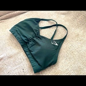 Emerald Gymshark Ruched Sports Bra